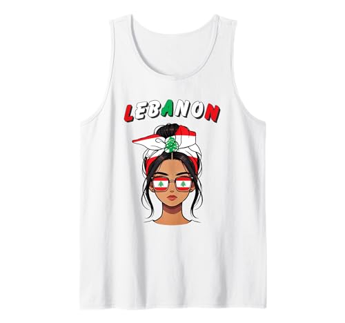 Labanon-Mädchen, Labanesisches Mädchen, Mädchen mit der patriotischen Flagge von Labanese Tank Top von Labanese Flag Gifts for Labanon Girl Labanon Women
