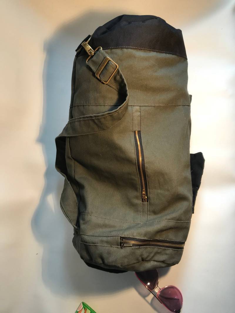 Sehr Große Khaki Tasche Aus Canvas von LabaraqueAMS