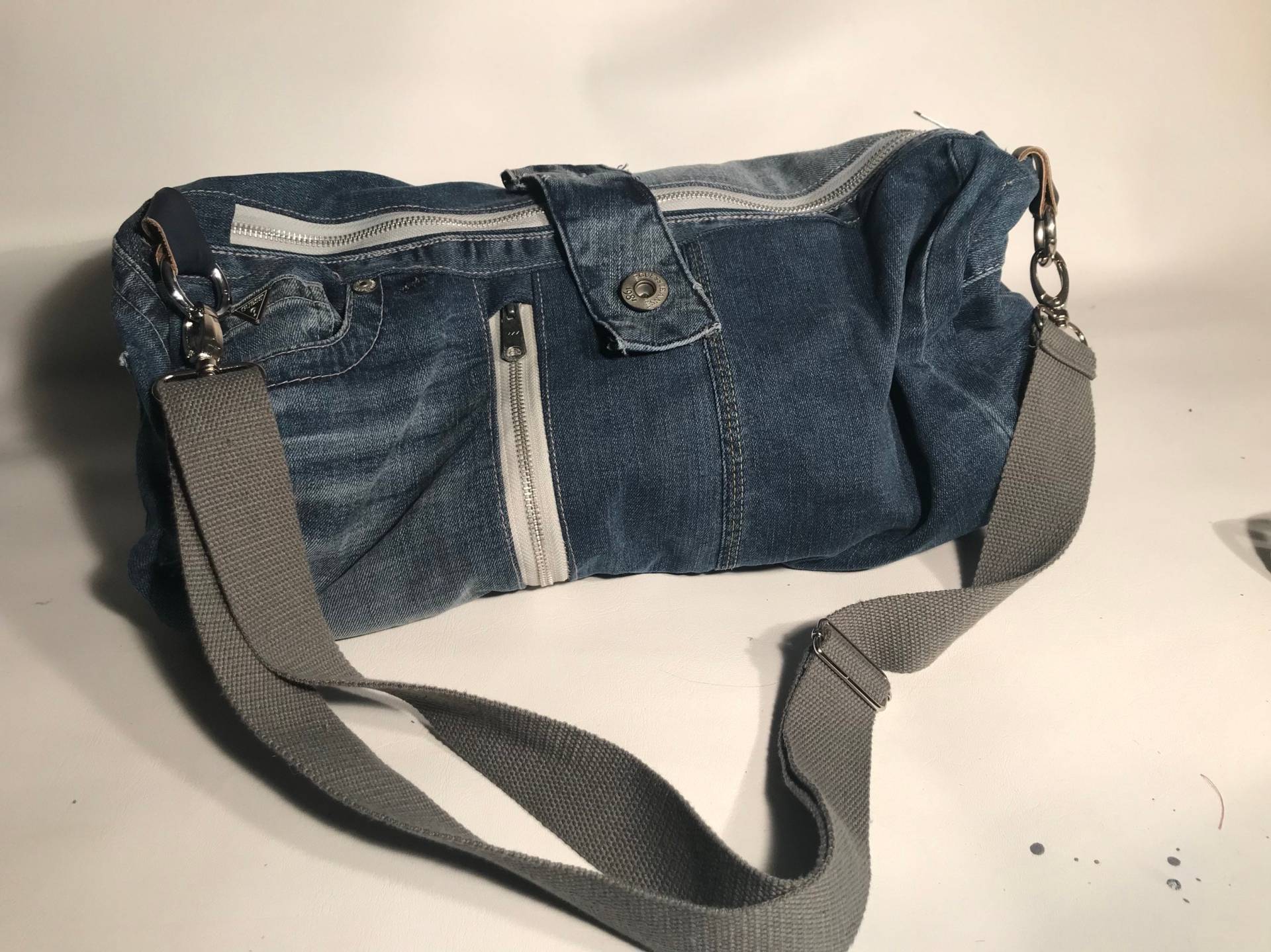Tasche Vintage, Seesack Ist Recycling Jean Shopper, Gurt, Einzigartige von LabaraqueAMS