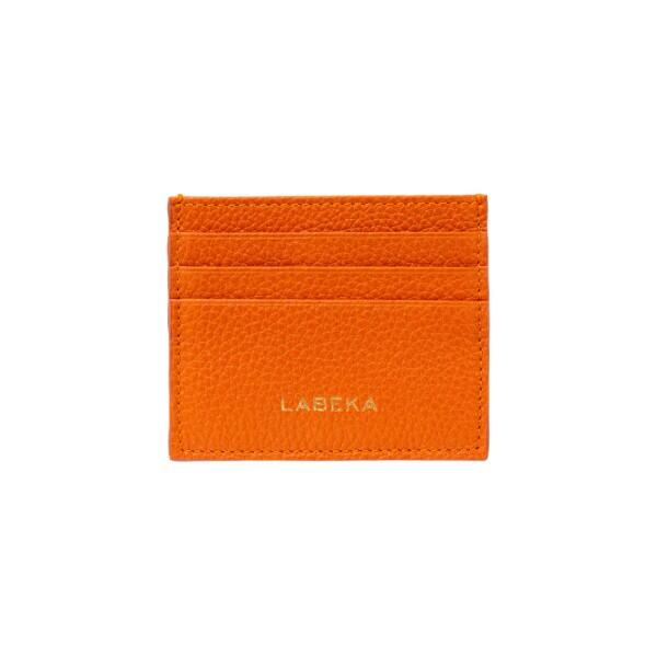 Labeka - Labeka Leder Kartenetui, Orange von Labeka