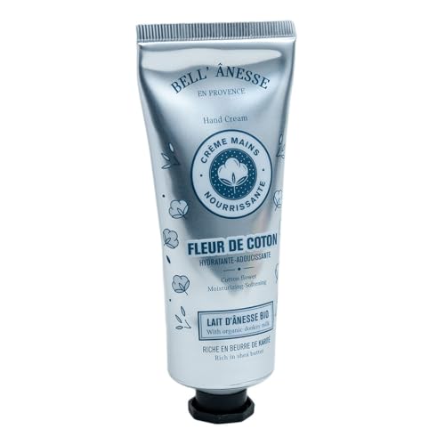 Label Provence – Französische Handcreme mit Bio-Eselsmilch und Sheabutter – Baumwollblumenduft – 75 ml Tube von Label Provence Nature