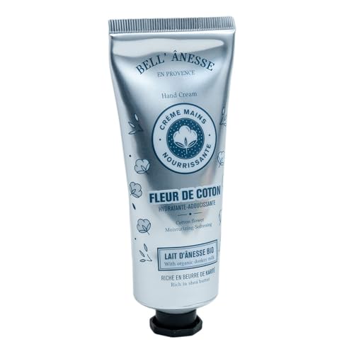 Label Provence Nature Label Provence – Französische Handcreme mit Bio-Eselsmilch und Sheabutter – Baumwollblumenduft – 75 ml Tube von Label Provence Nature