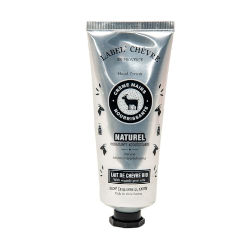 Label Provence - Französische Handcreme mit Bio-Ziegenmilch und Sheabutter - Natürlicher Duft - 75ml Tube von Label Provence Nature