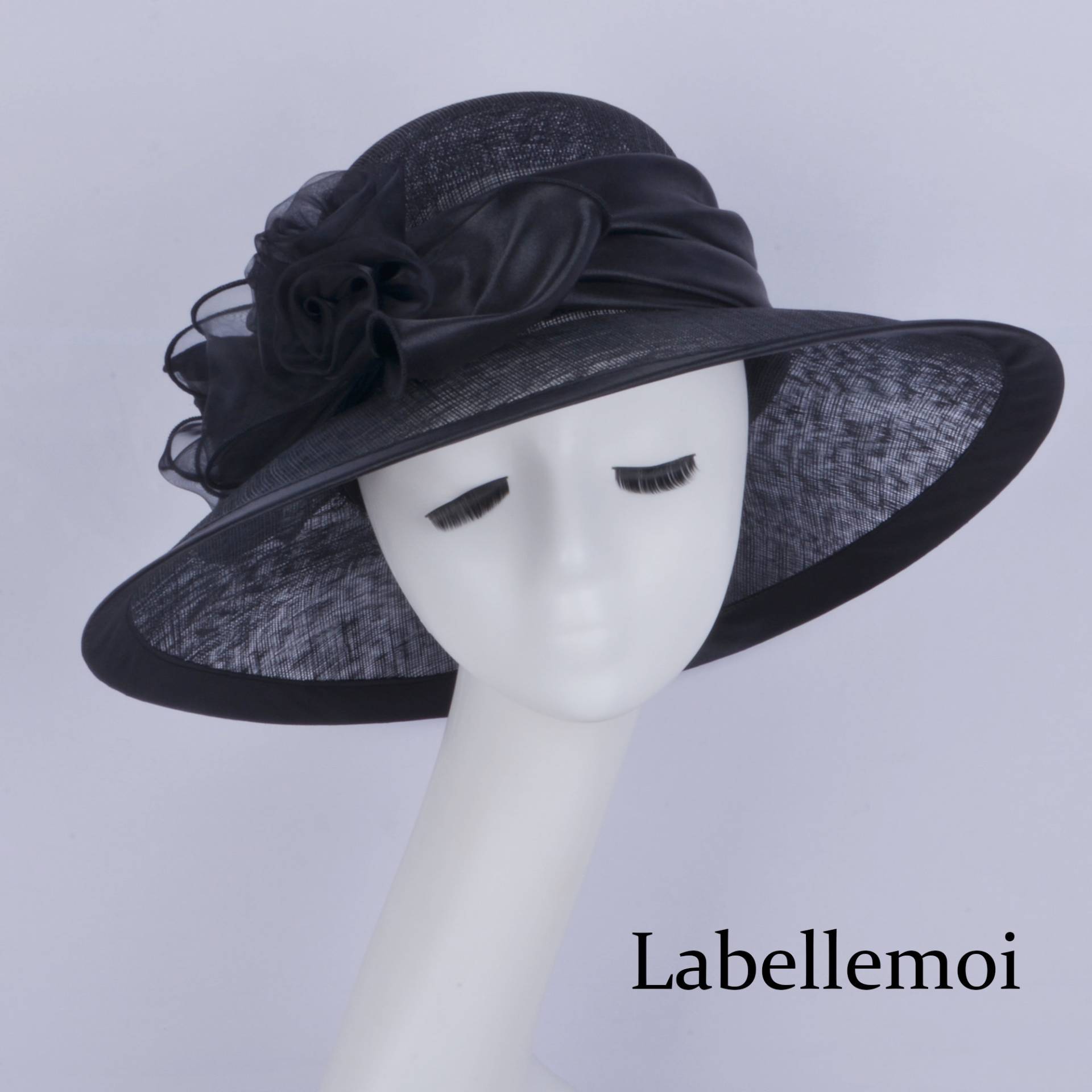 Neu Schwarzer Kirchenhut Frauen Abendkleid Hut Kentucky Derby Asoct Sinamay Königliche Hochzeit Mutter Der Braut von LabellemoiDesign