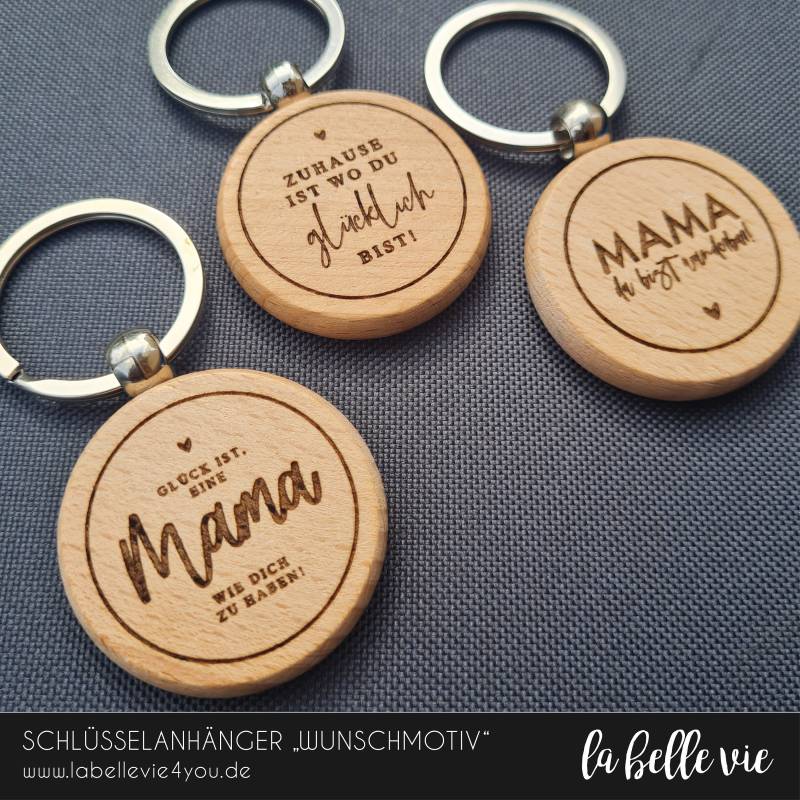 Schlüsselanhänger Aus Holz | Personalisiert von Labellevie4you