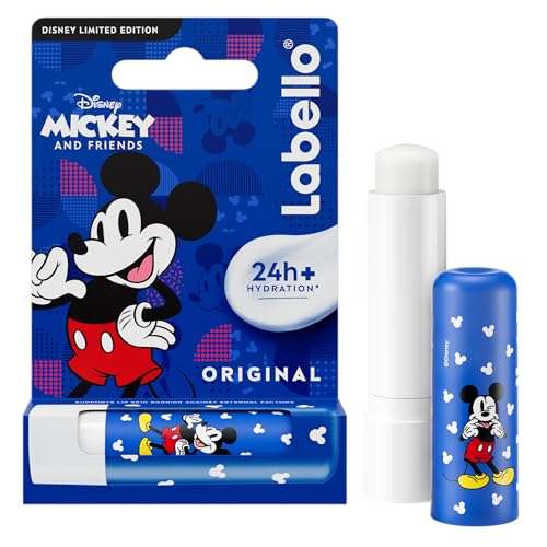 LABELLO Mickey Mouse Limited Edition Disney (1 x 5,5 ml), Feuchtigkeitsspendender Lippenbalsam für Kinder, pflegender Lippenbalsam mit langanhaltender Feuchtigkeit von Labello