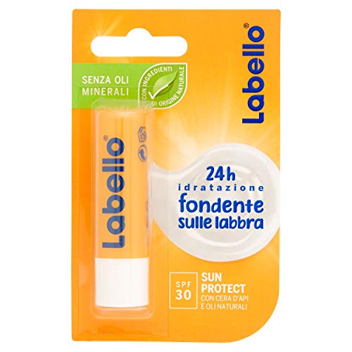 Labello Sun Protection Formel ohne Mineralöle und Parabene, 24 Std, LSF 30-18 g von Labello