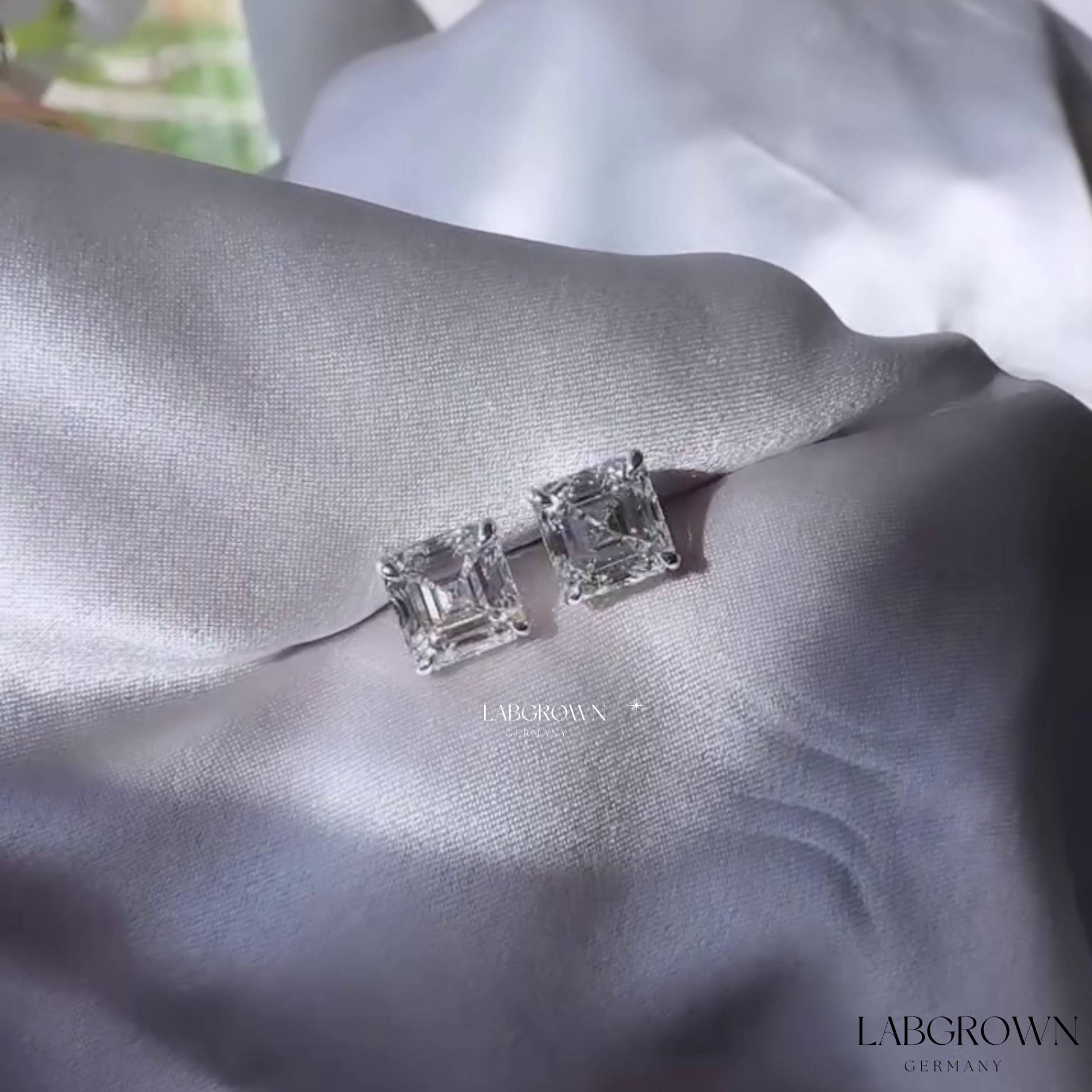 Asscher Cut 8Tcw Lab Zuchtdiamant Ohrstecker, 14K Massiv Weißgold Minimalist Ohrringe, Pushback Hochzeit Frauen Geschenk Für Mutter Asscher Cut 8Tcw Lab Zuchtdiamant Ohrstecker, 14K Massiv Weißgold Minimalist Ohrringe, Pushback Hochzeit Frauen Geschenk Für Mutter von LabgrownGermany
