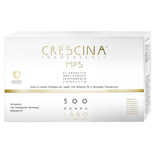 LABO CRESCINA TRANSDERMIC MPS KOMPLETT RESCITA + ANTI-CADUTA 500 Haarpflege Damen 10+10 Schwein von CRESCINA