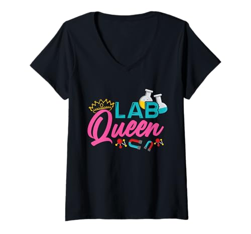Damen MTLA Lab Queen Labormedizin Labor Königin T-Shirt mit V-Ausschnitt Damen MTLA Lab Queen Labormedizin Labor Königin T-Shirt mit V-Ausschnitt von Laborassitent & Labormedizin Geschenke und Shirts
