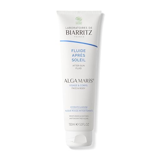 Laboratoires de Biarritz - After Sun Fluid - ALGA MARIS® Bio-zertifiziert - Hydriert, beruhigt und schützt - Gesicht und Körper - für Kinder und Erwachsene - 150ml - in Frankreich hergestellt von Laboratoires de Biarritz