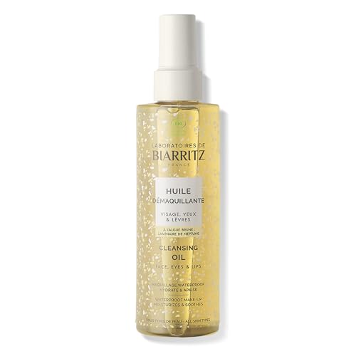 Laboratoires de Biarritz - Reinigungsöl für Gesicht, Augen und Lippen - Bio-zertifiziert - spendet Feuchtigkeit und beruhigt - entfernt auch wasserfestes Make-up - vegane Formel - 200 ml Laboratoires de Biarritz - Reinigungsöl für Gesicht, Augen und Lippen - Bio-zertifiziert - spendet Feuchtigkeit und beruhigt - entfernt auch wasserfestes Make-up - vegane Formel - 200 ml von Laboratoires de Biarritz