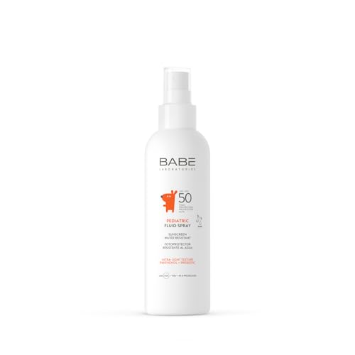 Laboratorios Babé PEDIATRIC FLUID SPRAY SPF 50 Kinder-Sonnenschutzspray, UVB-Schutz, ideal für Babys und Kinder mit empfindlicher Haut, wasserdicht von LABORATORIOS BABE