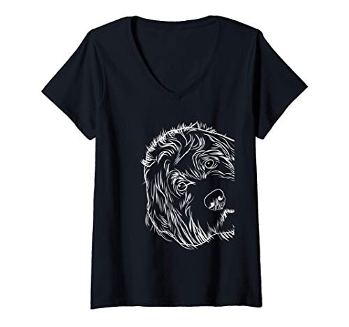 Damen Hund Labradoodle T-Shirt mit V-Ausschnitt Damen Hund Labradoodle T-Shirt mit V-Ausschnitt von Labradoodle Geschenke