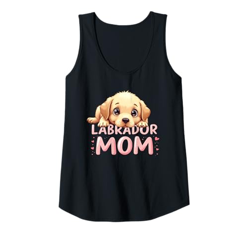 Damen Labrador Mom Dog Lab Mama Süßer Welpe Tank Top von Labrador Fun Designs