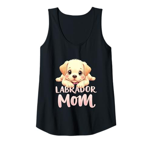 Damen Labrador Mom Dog Lab Mama Süßer Welpe Tank Top von Labrador Fun Designs