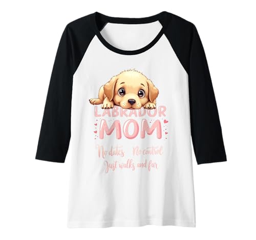 Damen Lustiges Labrador-Zitat "Mom Dog Lab Mama" Raglan Damen Lustiges Labrador-Zitat "Mom Dog Lab Mama" Raglan von Labrador Fun Designs