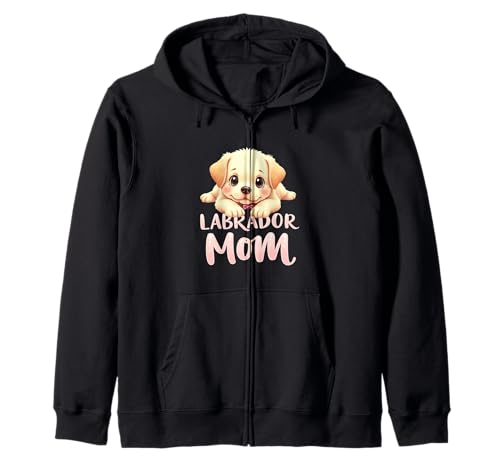 Labrador Mom Dog Lab Mama Süßer Welpe Kapuzenjacke von Labrador Fun Designs