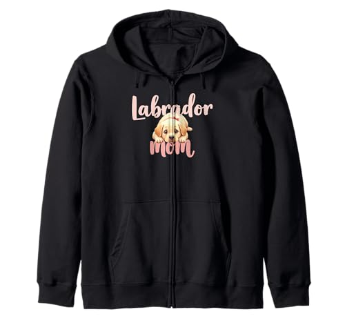 Labrador Mom Dog Lab Mama Süßer Welpe Kapuzenjacke von Labrador Fun Designs