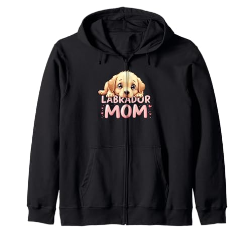Labrador Mom Dog Lab Mama Süßer Welpe Kapuzenjacke von Labrador Fun Designs