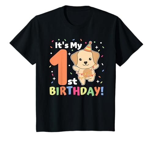 Labrador zum 1. Geburtstag für Kinder ein Jahr alt Labrador T-Shirt von Labrador Geburtstags Geschenk süße Tiere