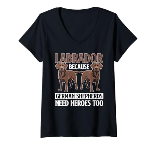 Damen Labrador-Hund T-Shirt mit V-Ausschnitt Damen Labrador-Hund T-Shirt mit V-Ausschnitt von Labrador Gifts for Men and Women