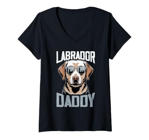 Damen Labrador-Hund T-Shirt mit V-Ausschnitt Damen Labrador-Hund T-Shirt mit V-Ausschnitt von Labrador Gifts for Men and Women