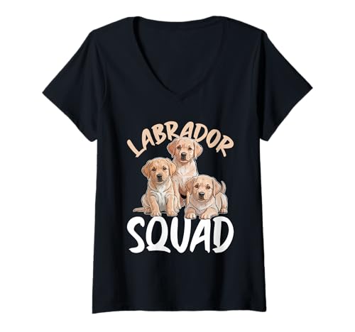 Damen Labrador-Hund T-Shirt mit V-Ausschnitt Damen Labrador-Hund T-Shirt mit V-Ausschnitt von Labrador Gifts for Men and Women