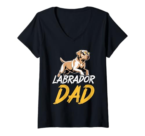 Damen Labrador-Hund T-Shirt mit V-Ausschnitt Damen Labrador-Hund T-Shirt mit V-Ausschnitt von Labrador Gifts for Men and Women