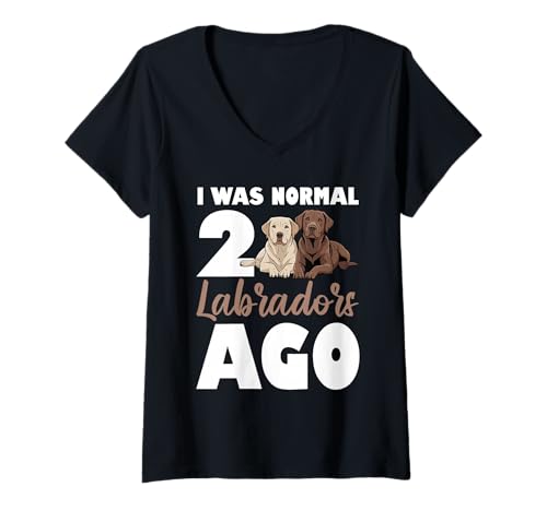 Damen Labrador-Hund T-Shirt mit V-Ausschnitt Damen Labrador-Hund T-Shirt mit V-Ausschnitt von Labrador Gifts for Men and Women