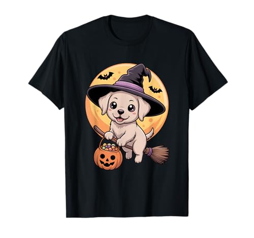 Labrador Retriever Hexenhut Kürbis Halloween Kostüm Kinder T-Shirt Labrador Retriever Hexenhut Kürbis Halloween Kostüm Kinder T-Shirt von Labrador Lover Dog Halloween Party Wear