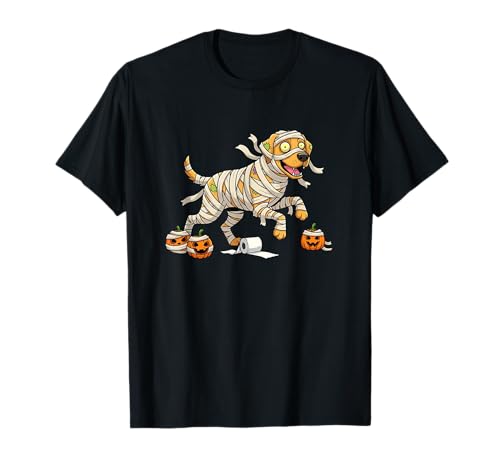Labrador Retriever Mumie Kürbis Halloween Kinder Herren Damen T-Shirt von Labrador Retriever Cute Halloween Outfits Boy Girl