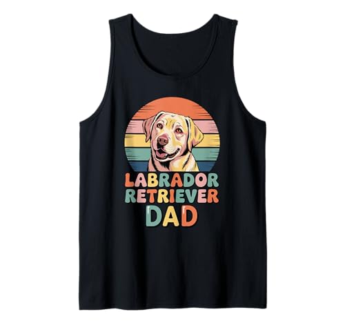 Herren Retro Labrador Retriever Dad Lab Tank Top von Labrador Retriever Dog Lover Gifts