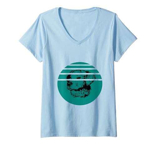 Damen Labrador Retriever Hund Hunde Hundeliebhaber Labrador Hund T-Shirt mit V-Ausschnitt Damen Labrador Retriever Hund Hunde Hundeliebhaber Labrador Hund T-Shirt mit V-Ausschnitt von Labrador Retriever Dog