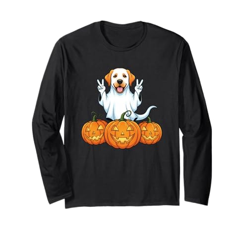 Labrador Retriever Ghost Pumpkin Boo Halloween Herren Damen Langarmshirt Labrador Retriever Ghost Pumpkin Boo Halloween Herren Damen Langarmshirt von Labrador Retriever Halloween Ghost Pumpkin Outfits