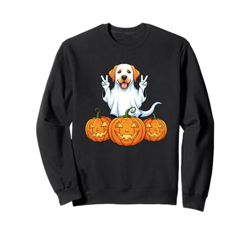 Labrador Retriever Ghost Pumpkin Boo Halloween Herren Damen Sweatshirt Labrador Retriever Ghost Pumpkin Boo Halloween Herren Damen Sweatshirt von Labrador Retriever Halloween Ghost Pumpkin Outfits