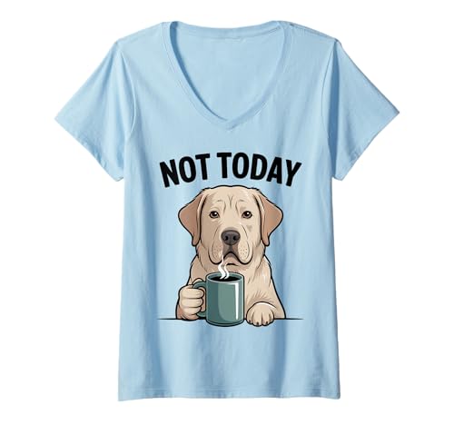 Damen Lustiger Labrador Retriever Kollege Labrador T-Shirt mit V-Ausschnitt von Labrador Retriever Lover Gifts & Tees
