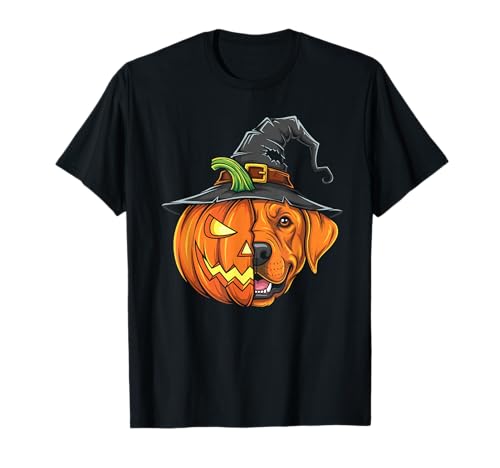 Labrador Retriever Hund Kürbis Halloween Kinder Herren Damen T-Shirt von Labrador Retriever Lover Halloween Pumpkin Outfits