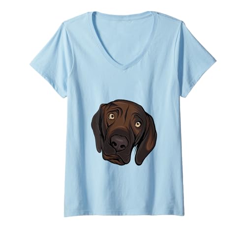 Damen Labrador Hund Hunde Hundeliebhaber Hundebesitzer Labradors T-Shirt mit V-Ausschnitt von Labrador dog