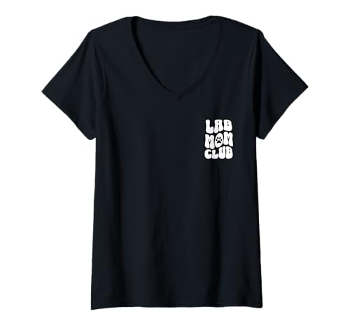 Damen Labrador Lab Mom Club Dog Owner T-Shirt mit V-Ausschnitt von Labs of Love