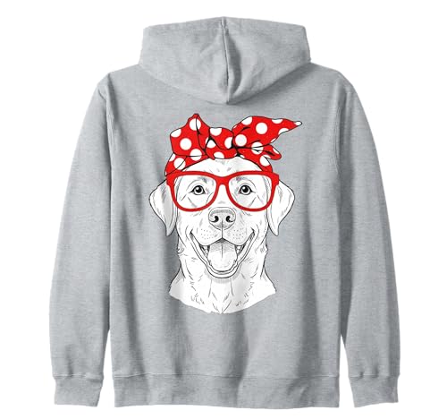 Funny Labrador Glasses Girl Women Dog Owner Kapuzenjacke von Labs of Love