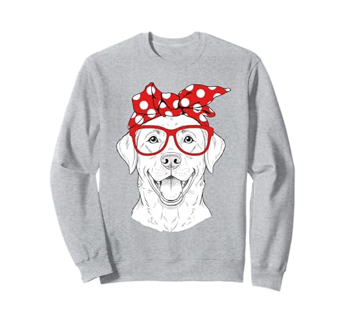 Funny Labrador Glasses Girl Women Dog Owner Sweatshirt von Labs of Love