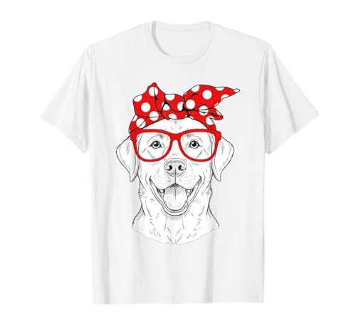Funny Labrador Glasses Girl Women Dog Owner T-Shirt von Labs of Love