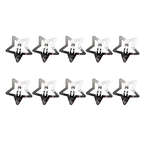 Y2K Haarspangen in Sternform 10 Stück Metallische Stern Pentagramm Haarspangen Süße Haarnadeln Haarspangen für Frauen Vintage Punk Haarschmuck für Frauen und Mädchen (10) von Labstandard