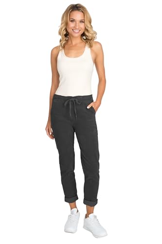 Lacamia - Cordhose aus Baumwolle, Herbst Cordhose Zeitlose Eleganz H05, Größen:XXL, Farben:Dunkelgrau von Lacamia