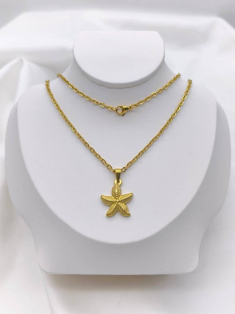 Seestern Kette Aus Edelstahl - Hochwertiger Modeschmuck, Maritimer Schmuck, Geschenkidee Hochwertige Ketten von Lacaska