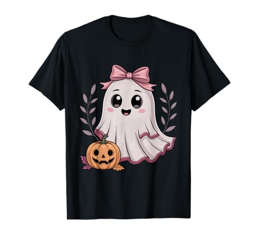 Spitze Geist Halloween Kokette Schleife Kürbis Vintage Frauen Mädchen T-Shirt Spitze Geist Halloween Kokette Schleife Kürbis Vintage Frauen Mädchen T-Shirt von Lace Ghost Halloween Coquette Bow Pumpkin
