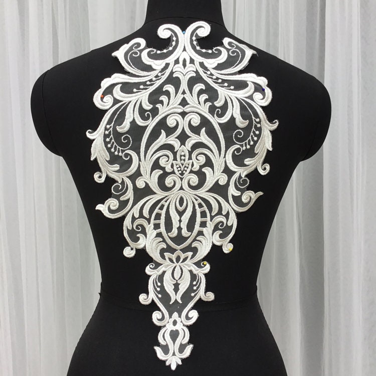 Einzigartiges Design Rayon Braut Spitze Elfenbein-Spitze Applikationen Für Hochzeitskleid Einzigartiges Design Rayon Braut Spitze Elfenbein-Spitze Applikationen Für Hochzeitskleid von LaceDecoration