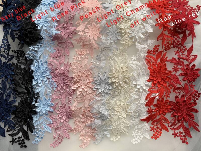 stickdatei 3D Blume Spitze Applikation Paarweise Verkaufen von LaceDecoration