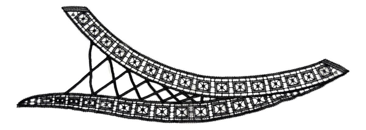 Schöne Schwarze Applikation, Guipure-streifen, Spitzenbesatz 2546 Schöne Schwarze Applikation, Guipure-streifen, Spitzenbesatz 2546 von LaceElements